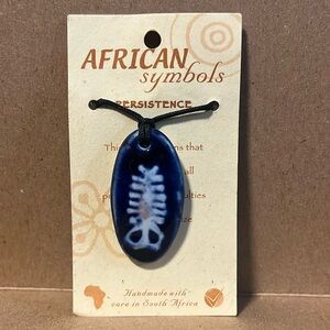 *NWT* Handmade African Clay Pendant Necklace
